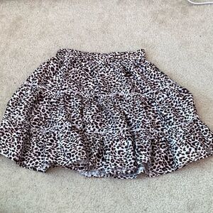 SHEIN Tiered Bubble Mini Skirt in Black and Cream